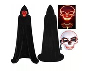 PRZEBRANIE halloween kostucha duch + Świecąca maska