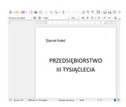 Książka "Przedsiębiorstwo III tysiąclecia" w WORD-zie