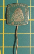 Stara spinka znaczek pins X łódzka wystawa psów rasowych 1970 