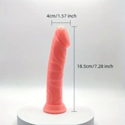 Realistyczny Wibrator Silikonowy z Przyssawką – 18 cm