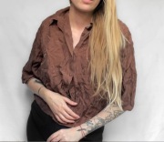 Piękna koszula bluzka mango cupro wiskoza S