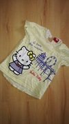 F&F T-shirt , HELLO KITTY, bawełna, 9-12m, BDB, 93