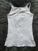 Pimkie Basic M biała podkoszulka damska na cienkich ramiączkach