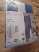 Zasłony na 140 280 komplet zestaw 2nowe granatowe inspire na przelotki kółk