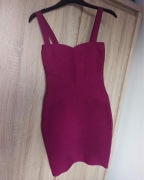 Nowa! Sukienka mini, bandażowa fuksja