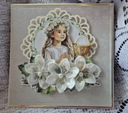 Kartka komunijna dla dziewczynki