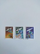 3 znaczki Magyar Posta – kosmos / święta 1986