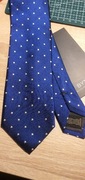 Nowy krawat marki Bytom - granatowy w białe kropki