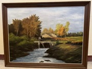 Obraz malowany ręcznie na zamówienie pejzaż na płótnie Biały Kruk Okazja 