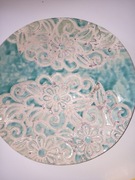 Ozdobna patera 27 cm.Rękodzieło