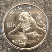 Chiny  "Panda" 1998  srebro uncja 