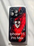 Etui do Iphone 15 Pro Max z logo Ferrari tempered glass