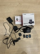 Canon m50 3 baterie + adapter + torba + inne