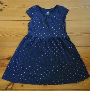 granatowa sukienka w serduszka 122 H&M