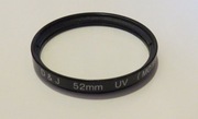 Filtr do aparatu fotograficznego UV 52mm ochronny ładny czysty