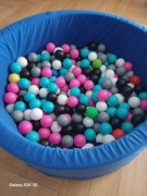 Suchy basen z kulkami piłkami piankowy niebieski