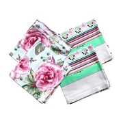 Poszewka na jasiek 40x40 cm zestaw 4 szt - lampas i róże