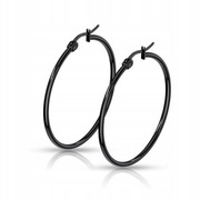 Kolczyki koła 65 mm koła czarne