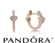 Pandora Rose kolczyki koła z motywem serc ALE MET