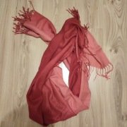 Gruba chusta / szalik różowy cieniowany