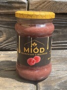 Miód wielokwiatowy kremowany z malinami 400g netto