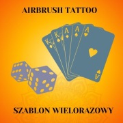 Zestaw szablonów do tatuaży Airbrush,facepainting,wielorazowy Karty
