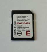 Mapa europy, karta pamięci, Nissan X-Trail