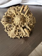 Antyczny mechanizm do lampy naftowej – wyciąg / rozetka sufitowa z rolkami