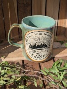 Kubek handmade | ceramika | 600ml | metaliczny zielony