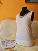 Podkoszulka z wstawką koszulka na ramiączkach biała esmara damska koszulka