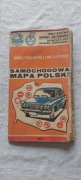 Mapa samochodowa Polski 1977 r.