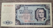20 zł 1948 banknot seria HM 0826448 dwadzieścia złotych ładny stan obiegowe