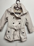 Oryginalny płaszczyk Burberry 18m 80-86  dwurzędowy na polarku
