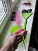 Zestaw narzędzi do farbowania włosów miska i 2 pędzli 