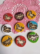 Ceramiczny magnes jednorożec, rękodzieło 