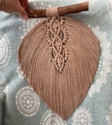 Listek zawieszka ze sznurka bawełnianego