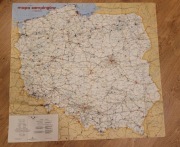 Polska mapa campingów.  Prl