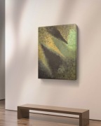 Czarno zielona i złota abstrakcja obraz na płótnie ręcznie malowany