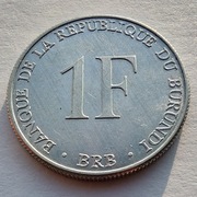 BURUNDI 1 Francs 1980 okołoMENNICZA 