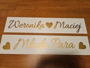 Ślubne tablice do samochodu x2 PCV