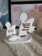 Komunia aniołki anioł prezent od chrzestnych babci