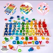 Tablica Edukacyjna Układanka 5W1 Montessori sorter 