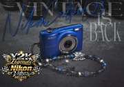 Vintage Y2k Nikon Blue + etui, baterie, 2 GB SD, pasek, org.opakowanie