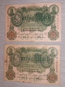Banknot Niemcy 50 marek 1908 r.