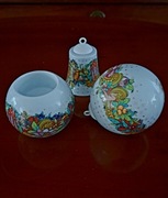 Rosenthal Versace KOLEKCJONERSKI zestaw bombka/swiecznik/dzwonek