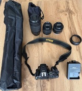 Lustrzanka Nikon D5600 + obiektywy, statyw Przebieg 11639 zdjęć