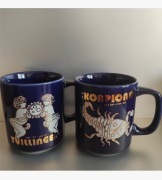 KUBKI Znak Zodiaku BLIŹNIĘTA, SKORPION "OSLO" 250ml Dużo Złota 