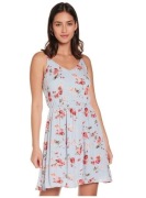 Sukienka w kwiatki ONLY ONLKARMEN S/L - EU 36 Niebieski Kaszmir