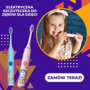 Elektryczna Soniczna szczoteczka do zębów dla dzieci Niebieska lub Różowa