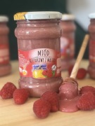 Miód z maliną 100% naturalny i świeży 430g